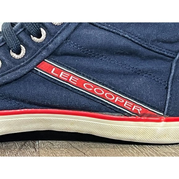 Lee Cooper Originals * UK * M8 / W10 * US 8.5 * Canvas Sneaker * Navy/Red/White - Picture 7 of 15